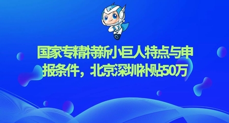 國家專精特新“小巨人”企業申報指南 聚焦網絡科技領域，詳解政策要點與京深50萬補貼